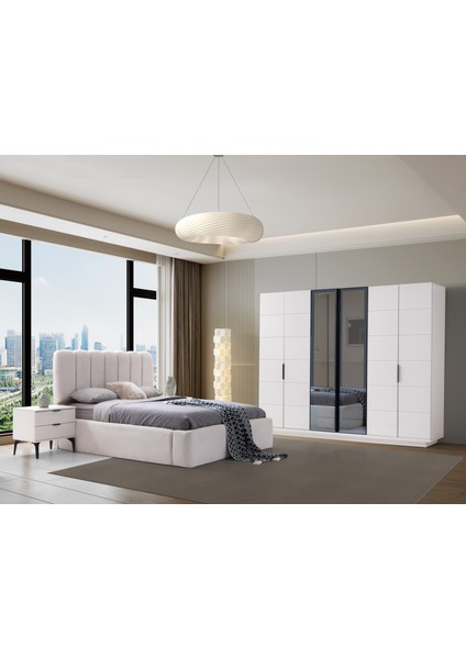 Houston 6 Kapaklı Gardırop %100 Mdf
