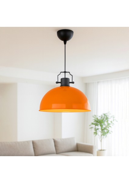 Swiss Turuncu Retro Metal Sarkıt Cafe Restoran AYD-3582