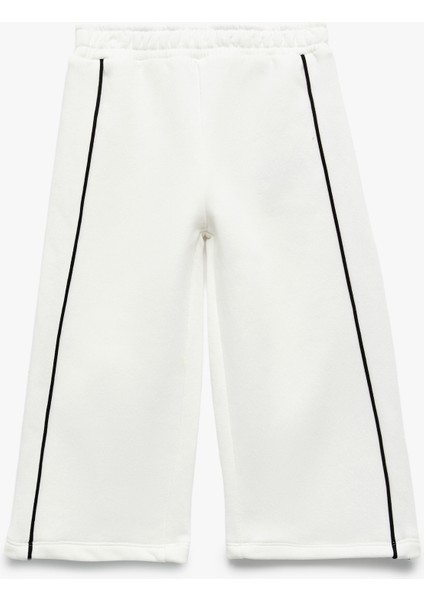 Pamuklu Beli Lastikli Geniş Paça Eşofman Altı