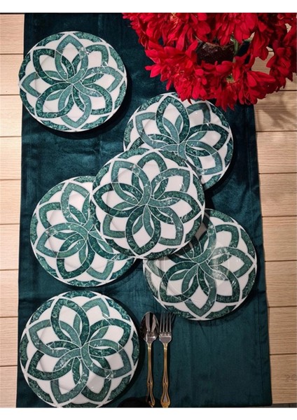 Hedera 6 Parça Düz Tabak Seti 20 Cm fırsatları