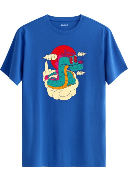 Kedi Balık Tasarım %100 Pamuk Premium Kumaş Tişört