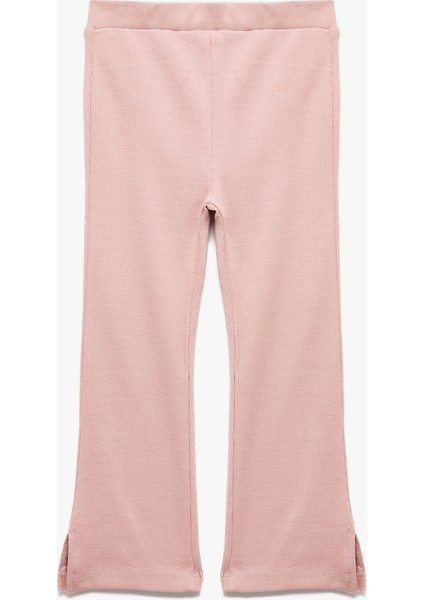 Beli Lastikli Kaşkorse Yırtmaç Detaylı Ispanyol Paça Tayt