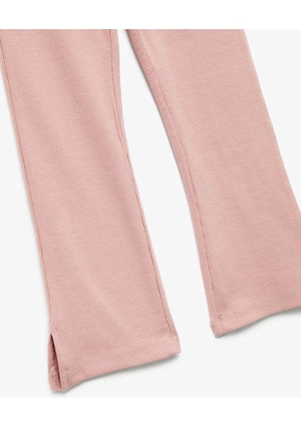 Beli Lastikli Kaşkorse Yırtmaç Detaylı Ispanyol Paça Tayt modelleri