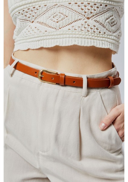 %100 Hakiki Deri Şık Sarı Tokalı Kadın Kemeri fiyatları