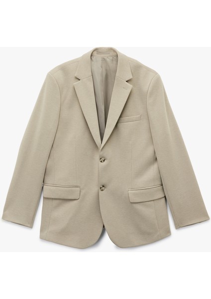 Pike Kumaş Uzun Kollu Kapaklı Cep Detaylı Düğmeli Slim Fit Mono Yaka Blazer Ceket modelleri