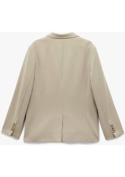 Pike Kumaş Uzun Kollu Kapaklı Cep Detaylı Düğmeli Slim Fit Mono Yaka Blazer Ceket fırsatları