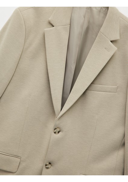 Pike Kumaş Uzun Kollu Kapaklı Cep Detaylı Düğmeli Slim Fit Mono Yaka Blazer Ceket indirimleri