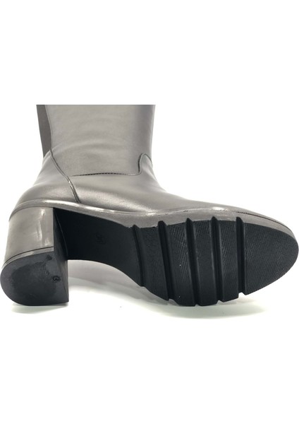 Jabuka Hakiki Deri Ortopedik Topuklu Kadın Çizme indirimleri