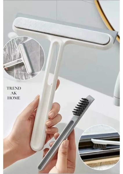 Süngerli Fırçalı ve Çekeçekli Pratik Cam Sileceği