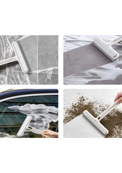 Süngerli Fırçalı ve Çekeçekli Pratik Cam Sileceği