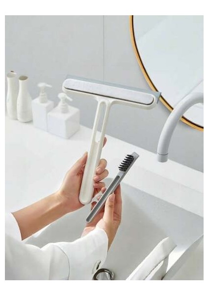 Süngerli Fırçalı ve Çekeçekli Pratik Cam Sileceği