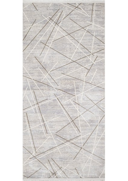 Katni Geometrik Vizon Akrilik Kare Modern Desenli Akrilik Hav Vermeyen Leke Tutmayan Kolay Temizlenen Yumuşak Makine Salon Yolluk Mutfak Halı