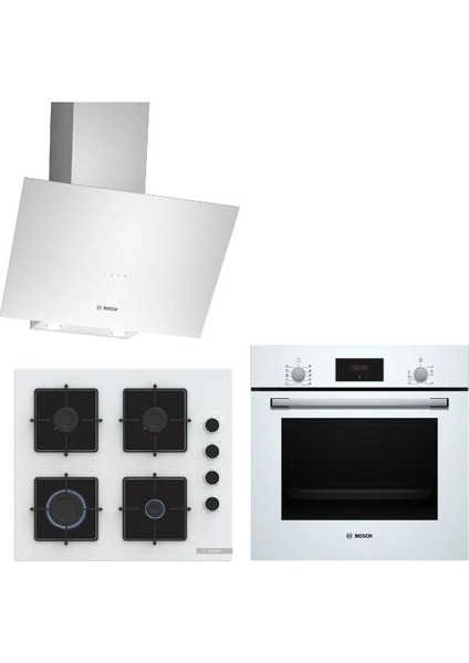 Beyaz 3 Lü Ankastre Set 280 ( HBF512BW1T - POP6C2P30O - DWK64PJ20T )