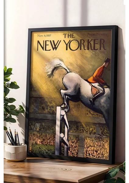 The New Yorker Çerçeveli Tablo November 9 1957 - Engelli Atlama Tablosu