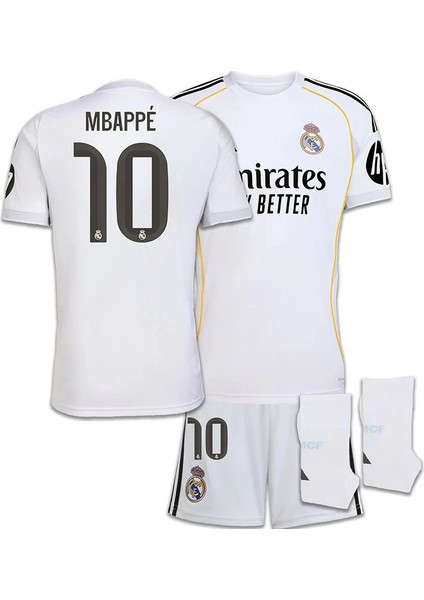 Real.madrid. Kylian Mbappé 24/25 Sezon 10 Numara Çocuk Forma Takımı 4 Parça