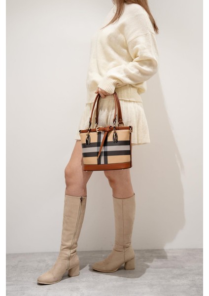 Bej - Taba SP1155 Kadın El Çantası