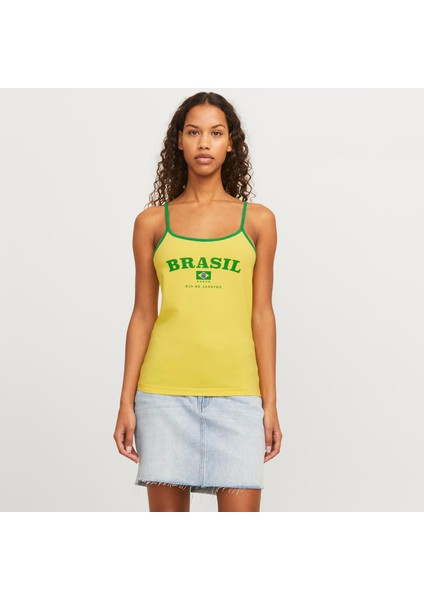 Kadin Gögüs Baskili U Yaka Askili Bluz - Gigi