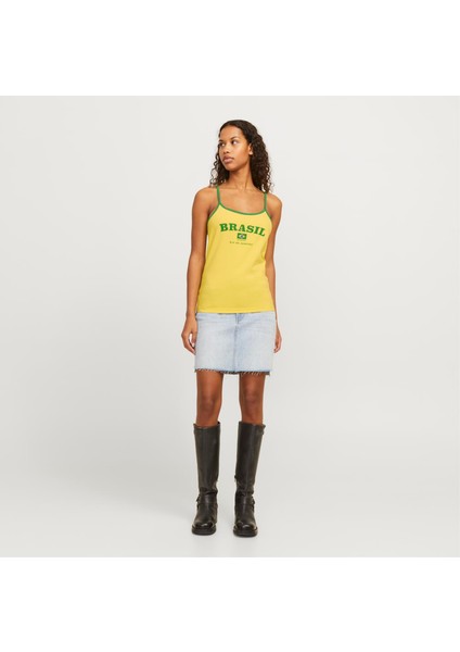 Kadin Gögüs Baskili U Yaka Askili Bluz - Gigi fiyatları