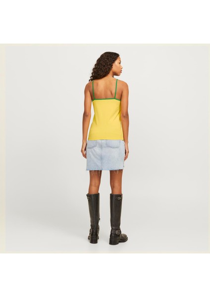 Kadin Gögüs Baskili U Yaka Askili Bluz - Gigi modelleri