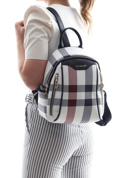 Silver & Polo Beyaz - Laci SP906 Kadın Sırt Çantası