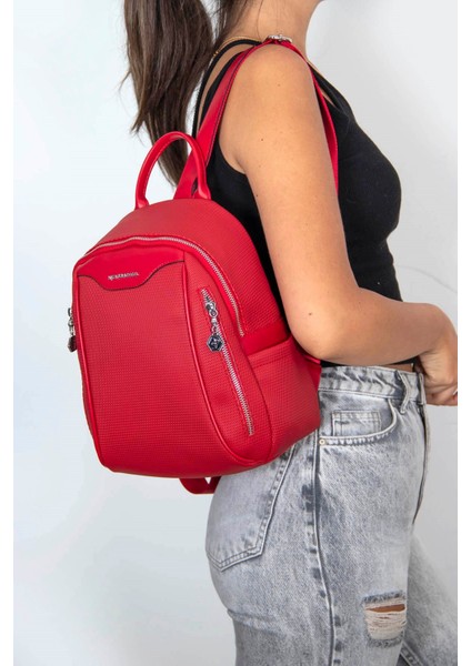 Silver & Polo Kırmızı - Kırmızı SP906 Kadın Sırt Çantası
