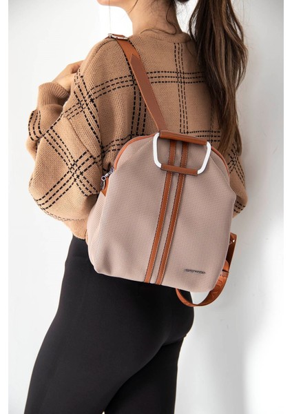 Silver & Polo Kum - Taba SP771 Kadın Sırt Çantası