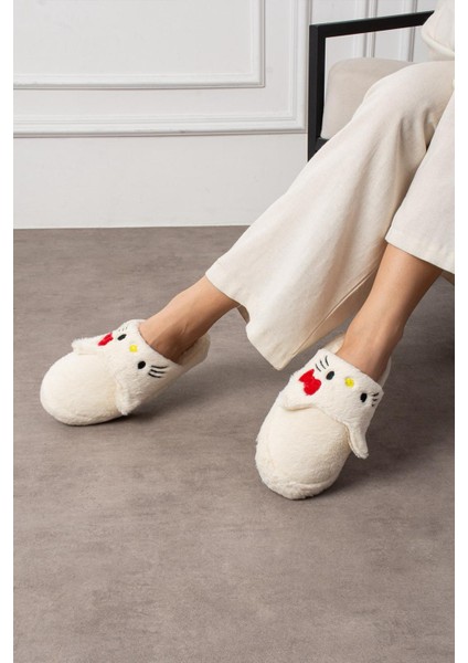 Kadın Panda Figürlü Sessiz Taban Peluş Ev Terliği fiyatları