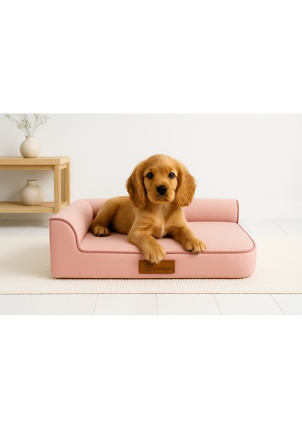 Bolster-L Üst Kalite Köpek Yatağı Süngerli Sıvı Geçirmez Alezli. %100 Elyaflı. 2 Fermuarlı