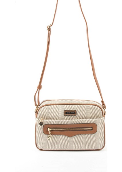 Bej - Taba SP491 Kadın Çapraz Çanta