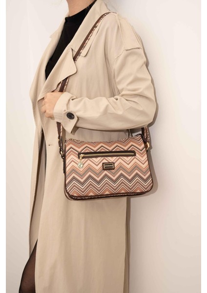 Silver & Polo Nut - Kahve SP818 Kadın Çapraz Çanta