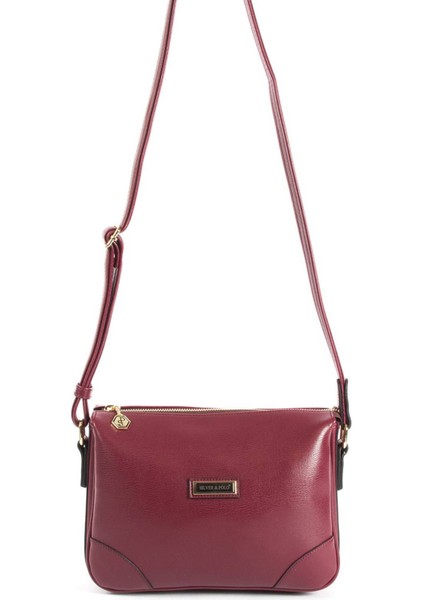 Silver & Polo Bordo - Bordo SP784 Kadın Çapraz Çanta