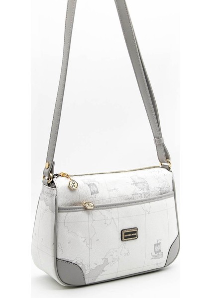 Silver & Polo Beyaz - Antrasit SP1060 Kadın Çapraz Çanta fiyatları