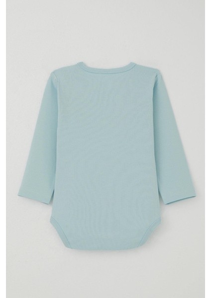 Erkek Bebek Çıtçıtlı Zıbın Body Ayıcık Baskılı 9 Ay-3 Yaş, Bebe Mavisi fiyatları