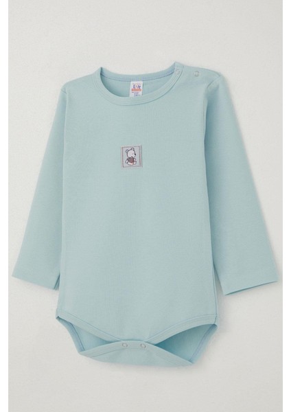 Erkek Bebek Çıtçıtlı Zıbın Body Ayıcık Baskılı 9 Ay-3 Yaş, Bebe Mavisi modelleri