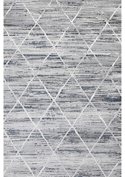 Gri Geometrik Etnik Modern Desenli Pamuk Makinada Yıkanabilir Hav Toz Vermez Leke Tutmayan Kaymaz Taban Dijital Makine Baskı Salon Yolluk Mutfak Halı