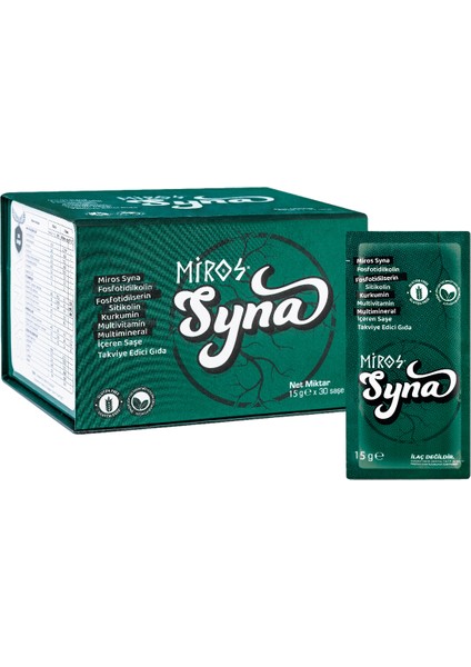 Syna Fosfatidilkolin, Kurkumin Multivitamin & Bitkisel Ekstrakt Saşe Takviye Edici Gıda