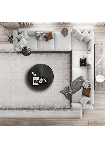 Vizon Geometrik Etnik Modern Desenli Pamuk Makinada Yıkanabilir Hav Toz Vermez Leke Tutmayan Kaymaz Taban Dijital Makine Baskı Salon Yolluk Mutfak Halı modelleri