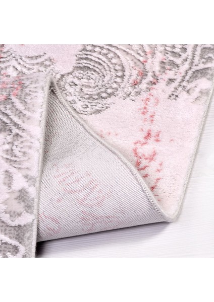 Joy Modern Pembe Pamuk Dikdörtgen Modern Desenli Akrilik Hav Vermeyen Leke Tutmayan Kolay Temizlenen Yumuşak Makine Salon Yolluk Mutfak Halı fırsatları