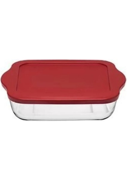 Kare Kapaklı Borcam Dayanıklı Cam Malzeme ile 640 ml Sızdırmaz Tasarım