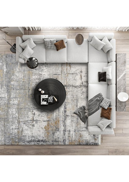 Krem Modern Etnik Desenli Pamuk Makinada Yıkanabilir Hav Toz Vermez Leke Tutmayan Kaymaz Taban Dijital Makine Baskı Salon Yolluk Mutfak Halı modelleri