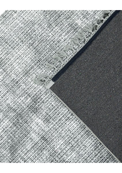 Priyam Gri Modern Etnik Desenli Bambu Makinada Yıkanabilir Hav Toz Vermez Leke Tutmayan Kaymaz Taban Dijital Makine Baskı Salon Yolluk Mutfak Halı fırsatları