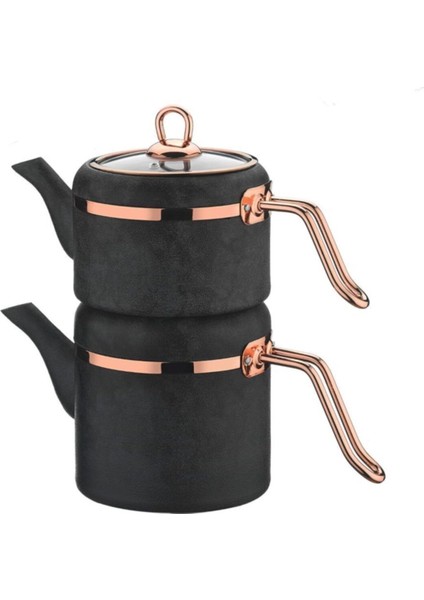 Royal Stone Çaydanlık Takımı Antrasit Bakır RSA-02TL