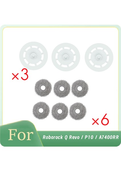 Roborock Q Revo / P10 / A7400RR Paspas Pedi Yedek Parçaları Robot Süpürge Yedek Parçaları Için 9 Adet (Yurt Dışından)