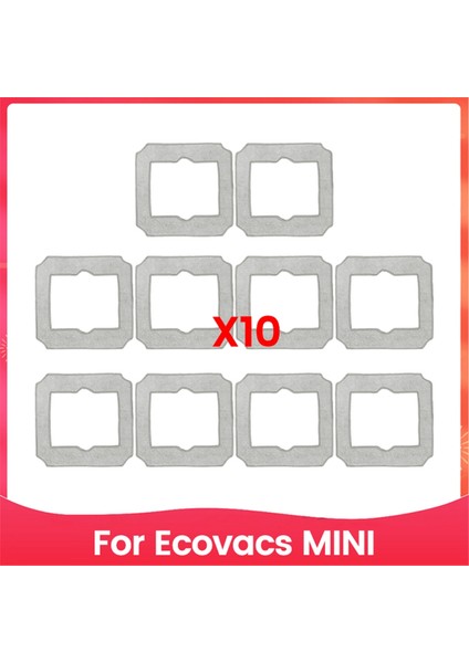 10 Adet Yıkanabilir Paspas Bezi Ecovacs Mini Pencere Vakum Süpürgesi Robotu Yedek Aksesuarları Için Temizleme Bezi (Yurt Dışından)