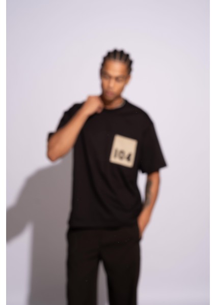 Erkek Oversize T-Shirt 104 Siyah modelleri