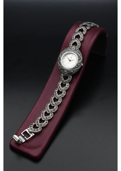 925 Ayar Gümüş Kadın Saati (Kadın Gümüş Saat) Markazit Taşlı 902198 fiyatları