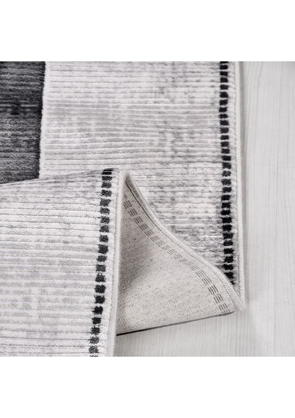 Çerçeveli Gri Viskon Dikdörtgen Modern Desenli Akrilik Hav Vermeyen Leke Tutmayan Kolay Temizlenen Yumuşak Makine Salon Yolluk Mutfak Halı fiyatları