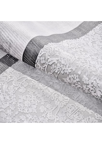 Çerçeveli Gri Viskon Dikdörtgen Modern Desenli Akrilik Hav Vermeyen Leke Tutmayan Kolay Temizlenen Yumuşak Makine Salon Yolluk Mutfak Halı fırsatları