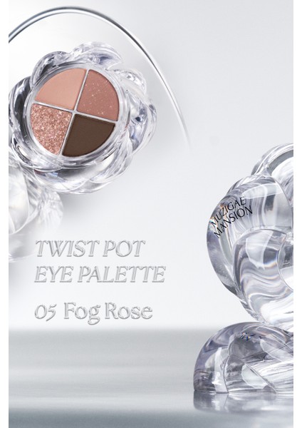 İpeksi Dokulu 4'lü Far Paleti MUZIGAE MANSION Twist Pot Eye Palette (05 Fog Rose) modelleri