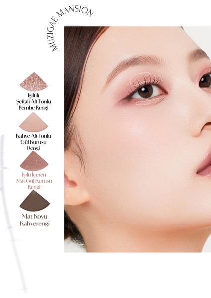 İpeksi Dokulu 4'lü Far Paleti MUZIGAE MANSION Twist Pot Eye Palette (05 Fog Rose) indirimleri